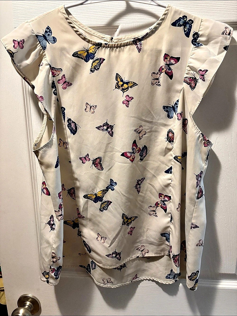 WESTMCCN Butterfly Print Blouse Size Medium